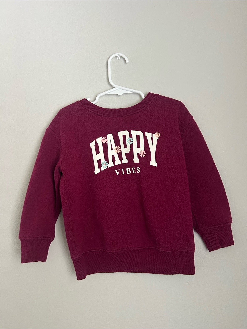 jumping beans Burgundy "HAPPY VIBES" Sweatshirt